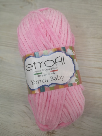 Плюшевая пряжа ETROFIL YONCA BABY Бебе розовый (100гр)