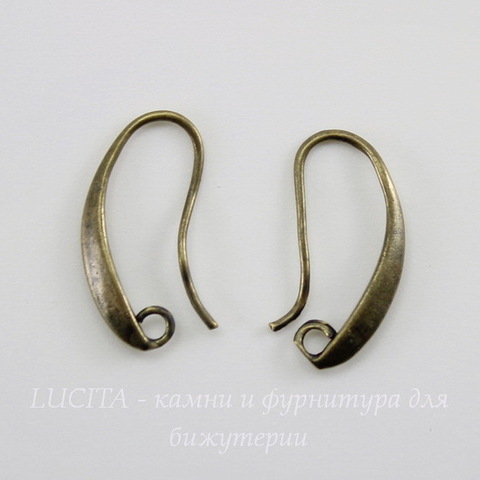 Швензы - крючки, 20х2 мм (цвет - античная бронза), пара