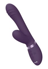 Фиолетовый вибромассажер-кролик Tani - 21,5 см. - 
