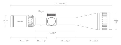 ОПТИЧЕСКИЙ ПРИЦЕЛ HAWKE PANORAMA 6-18X50 AO (10X 1/2 MIL DOT)