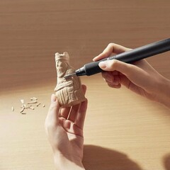 Электрическая шлифовальная машина с насадками Xiaomi Mijia Household Appliances Sharpening Pen Gray, черная
