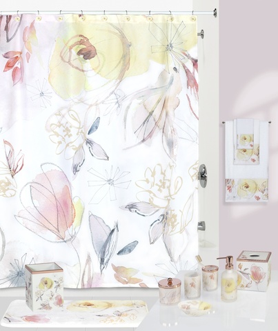 Набор из 12 крючков для шторки Creative Bath Blush&Blooming