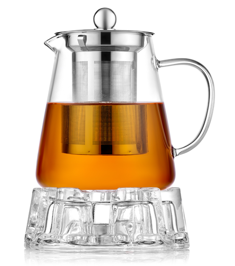 Чайные наборы Стеклянный заварочный чайник с подогревом от свечи "Бостон" 1-004-750_3-001-13.PNG