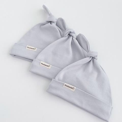 Шапочка для новорожденного "Серый туман"