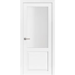 Купить Межкомнатная дверь экошпон 82002 белая остеклённая