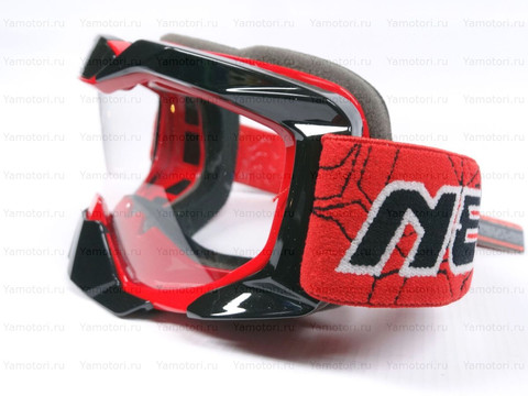 Кроссовые мото очки NENKI, красный-чёрный