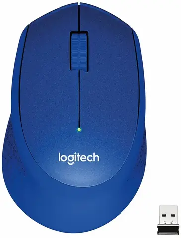 Мышь беспроводная Logitech M330 Silent Plus Blue (1000dpi, USB, 2but) (910-004925)