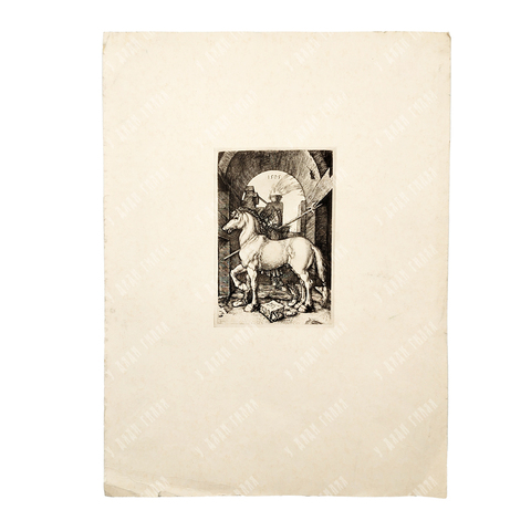 Дюрер Альбрехт. Маленькая лошадь. Репродукция гравюры 1505 г. 1-я пол. ХХ в.