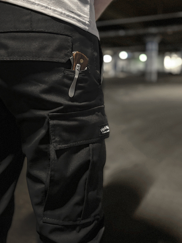 Хлопковые штаны с карманом под нож 