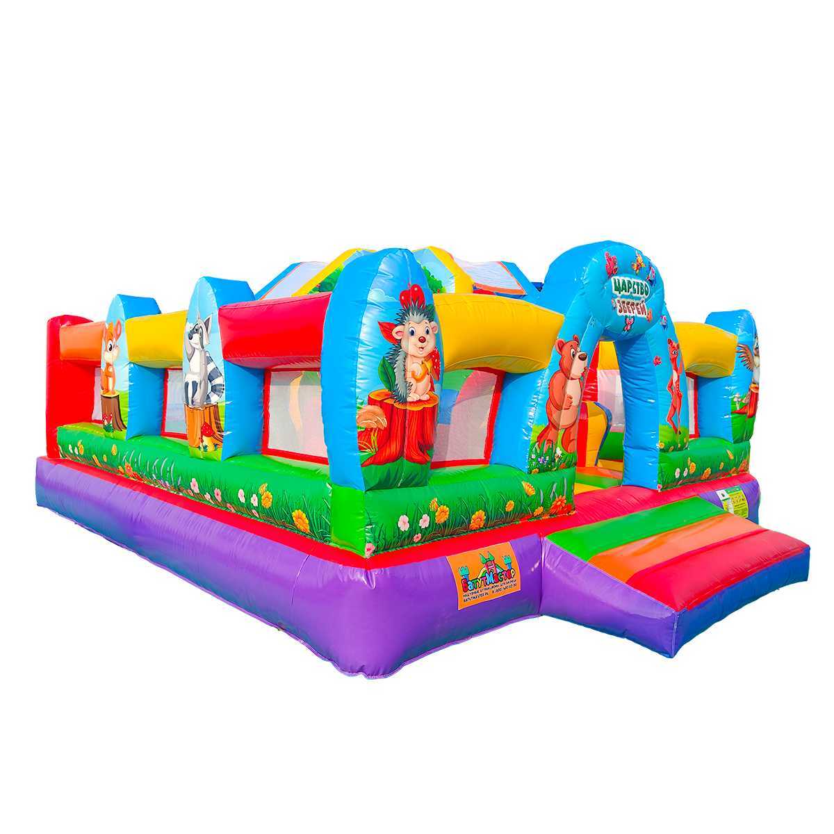 Коммерческий надувной батут «Царство зверей 2», 5x5x2.8 м.