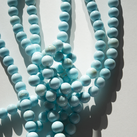 Туркенит (имитация бирюзы светлого оттенка), 8,5мм, шар