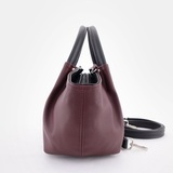 Сумка Саломея 362 гладкий бордо + черный