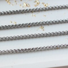 Цепочка 2,5 мм, родий, 62 см. А095-2 (62см)