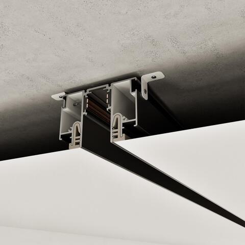 135328 PORT NT25 000 черный Шинопровод для монтажа в натяжной потолок 3м (CLAMP) IP20 48V FLUM