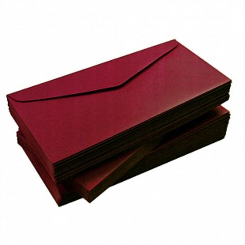 Конверт из дизайнерской бумаги, Бордо, 13,5*19,5 см, 5 шт.