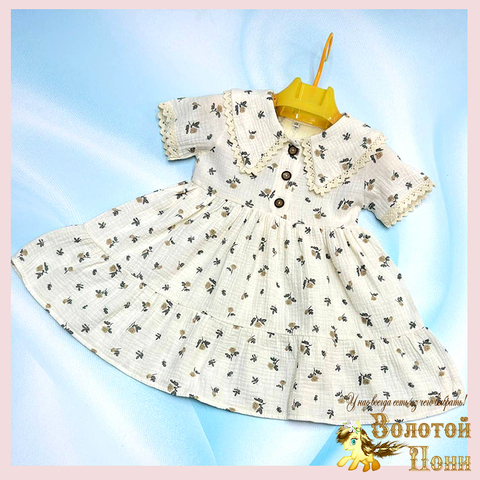 Платье хл/муслин д (3-6) 260106-L1107