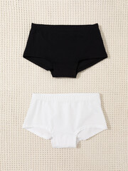 набор трусы/ уп  для девочки  К 1968-2уп/белый,черный
