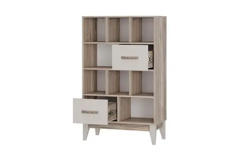 Стеллаж Скандика дуб смоки / кашемир