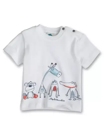 Белая футболка с рисунком Eat Ants by Sanetta