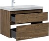Aquanet 365923 Тумба с раковиной Nova Lite 2.0 90 L 2 ящ. цв. дуб рустикальный (365923)