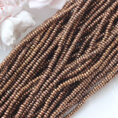 Гематин гематит, граненый рондель, 5*2 мм, шоколад, 1 нить, ГМ057