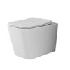Ceramica Nova Cubic CN1806 Подвесной унитаз c ультра тонким сидением с функцией плавного закрытия, цвет: белый