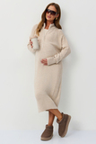 Платье для беременных 17572 светло бежевый меланж