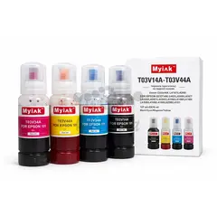 Чернила MyInk для Epson Ecotank L4167, L4266, L4263, L4267, L4268, L4269, L6279, L4165, L6268, L14158, L6168, L4153, L4156, L4169, L6298, L4151 (101/102) пигментные black 1x127мл - водные color 3x70 мл, KeyLock, комплект 4 цвета