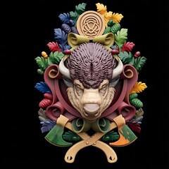 Силиконовый молд № 0702 Бык