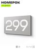 Номер на дверь 299, табличка на дверь для офиса, квартиры, кабинета, аудитории, склада, серая 120х70 мм, Айдентика Технолоджи