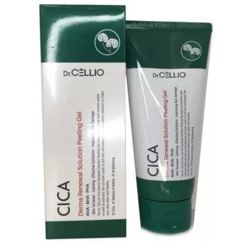 Dr.Cellio Gel Гель для лица отшелушивающий с центеллой азиатской Dr. Cellio Cica Derma Renewal Solution Peeling Gel