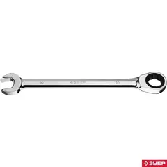 ЗУБР 30 мм, комбинированный трещоточный гаечный ключ, Профессионал (27074-30)