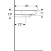Geberit 824100000+125400600 Комплект 824100000 myDay Шкафчик под раковину 880х410х405 мм, 1 ящик с подсветкой, белый глянец+125400600 myDay Раковина 1000x480 мм