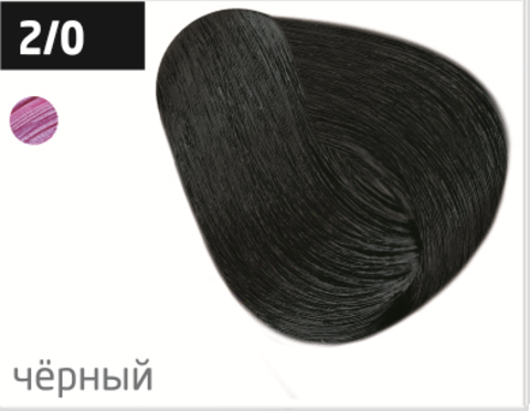 OLLIN color 2/0 черный 60мл перманентная крем-краска для волос