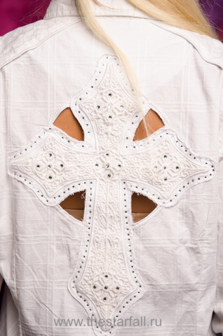Affliction | Рубашка женская CROSS GAMES 111WV117 декоративный элемент крест на спине