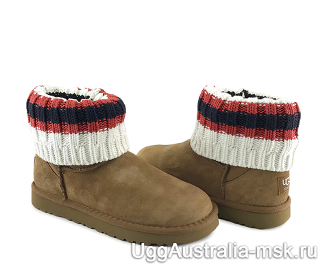 UGG Sacai Knit Classic Mini Chestnut