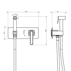 Смеситель с гигиеническим душем LEMARK Mista - LM6419WG