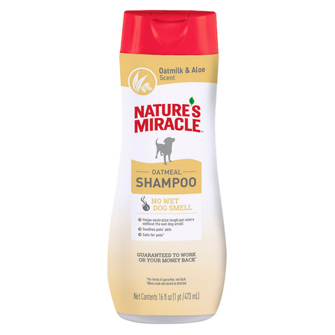 Nature’s Miracle шампунь для собак с овсяным молочком и алоэ (Oatmeal Odor Control Shampoo) 473мл