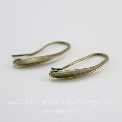 Швензы - крючки, 20х2 мм (цвет - античная бронза), пара