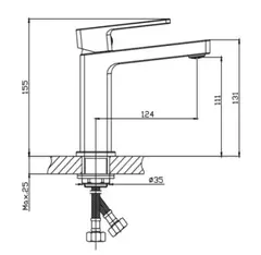 Смеситель для раковины HAIBA HB10615-7 черный