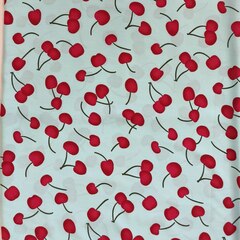 Ткань Вискоза "Вишня голубая" шир. 150 см 140г/м Состав: вискоза 100%