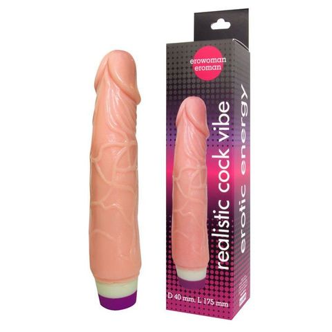 Вибратор Realistic Cock Vibe телесного цвета - 20 см. - Bior toys EROWOMAN-EROMAN EE-10051