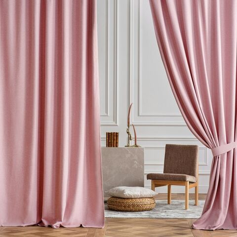 Комплект штор с подхватами Лорена розовый