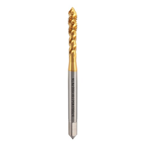 Метчик М 3,0х0,5 (Машинный, винт.) DIN371 HSSEPM-TiN 6h C/2-3P R45 56мм a=2,7 H-Tools 30131THT