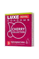 Презервативы с ароматом вишни LUXE Royal Cherry Collection - 3 шт. - 