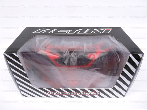 Кроссовые мото очки NENKI, красный-чёрный