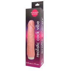 Вибратор Realistic Cock Vibe телесного цвета - 20 см. - 