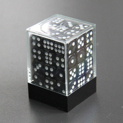 Набор шестигранных кубиков черный (36 штук)