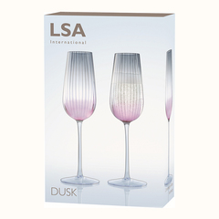 Набор бокалов для шампанского Dusk, 250 мл, розово-серый, 2 шт., фото 6