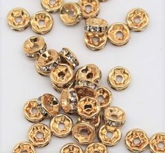 Бусина рондель стразы, р. 6 мм